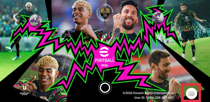 Cách đăng nhập nhập game eFootball Mobile