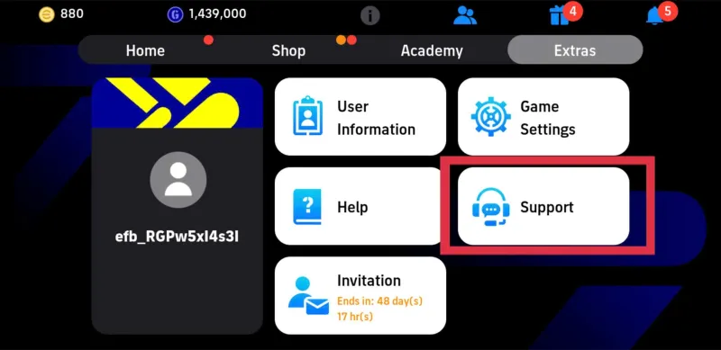 Truy cập Special Promotions trong eFootball