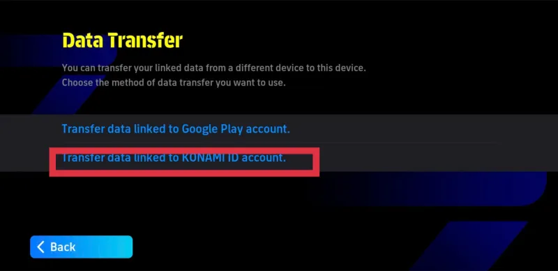 Hướng dẫn login eFootball Mobile bước 3