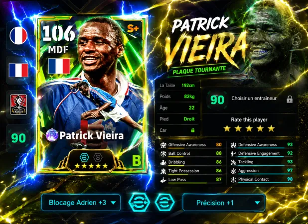 Đánh Giá Vieira DMF Anchor Man T0 First Choice Trong eFootball Mobile