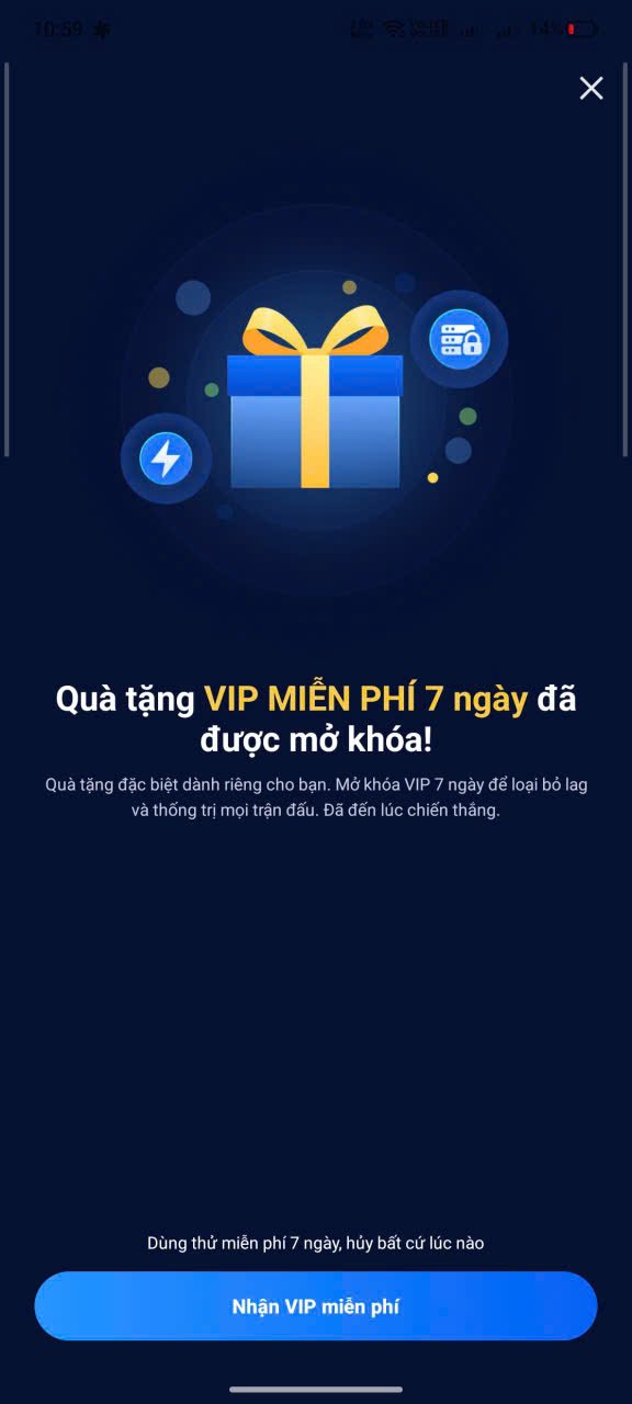 Nhập mã giới thiệu GearUP Mobile